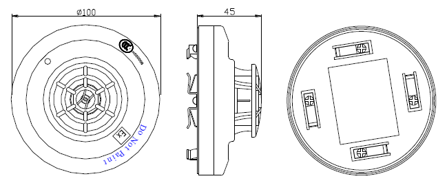 JTW-ZOM-GSTN9812(Ex)防爆點(diǎn)型感溫火災(zāi)探測(cè)器外形示意圖